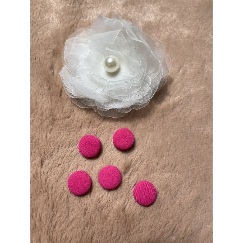 Combo 10 cúc bọc vải 16mm nhiều màu đính nút cài, trang trí, làm handmade