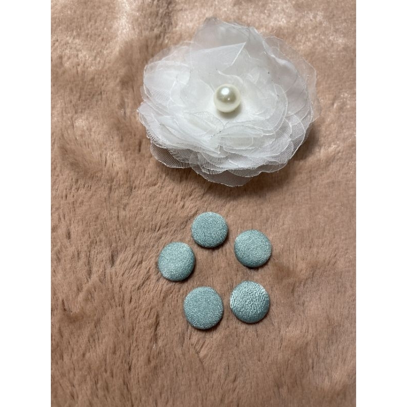 Combo 10 cúc bọc vải 16mm nhiều màu đính nút cài, trang trí, làm handmade