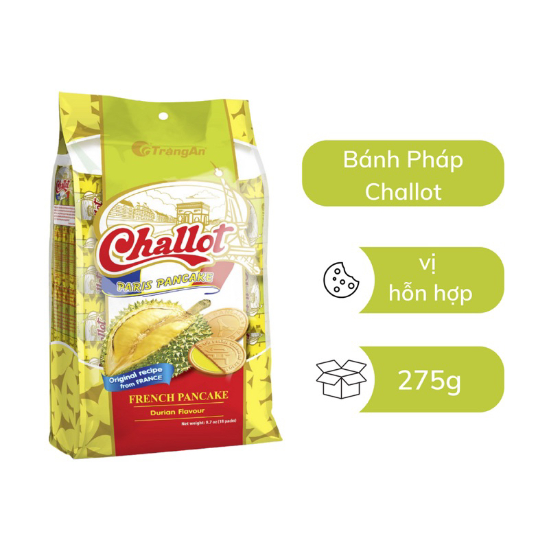 BÁNH PHÁP CHALLOT TRÀNG AN VỊ SẦU RIÊNG/ HOA QUẢ 275G