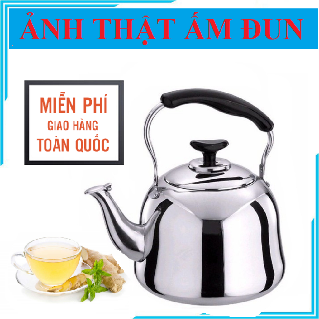 Ấm đun nước inox 304 Thái Lan 3L dùng cho bếp gas - bếp từ