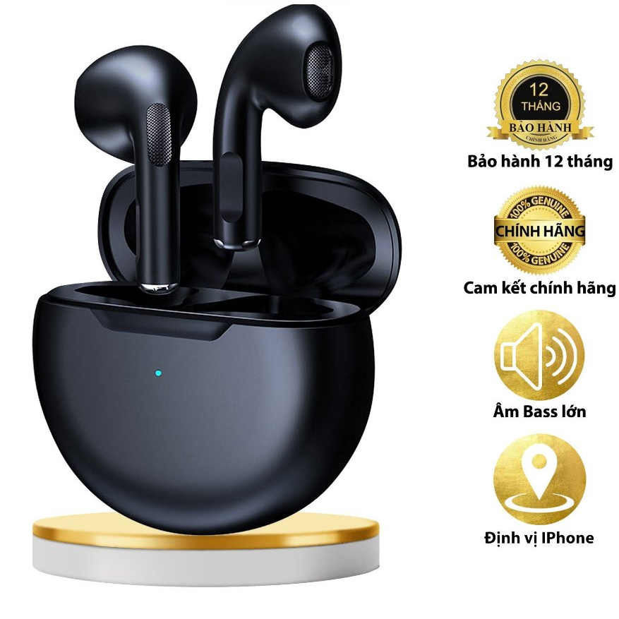 Tai Nghe Bluetooth Pro 6 Tws 5.0 Hai Tai Stereo Wireless Mini Headphone Với Micrô Tích Hợp Chất Lượng âm Thanh