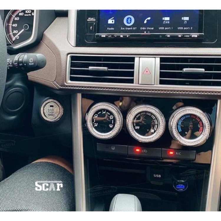Đính đá nội thất xe Mitsubishi Xpander chất liệu đá cao cấp Swarovski sang trọng, đẳng cấp