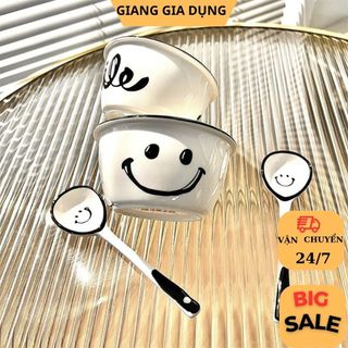 Sét 2 bát 2 thìa smile dễ thương cho bé