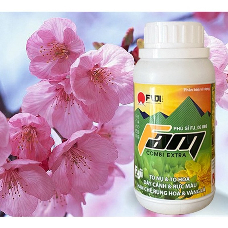 Phân bón to nụ,to hoa,dày cánh,đậm màu FAM Fuji Combi Extra Nhật Bản 250ml