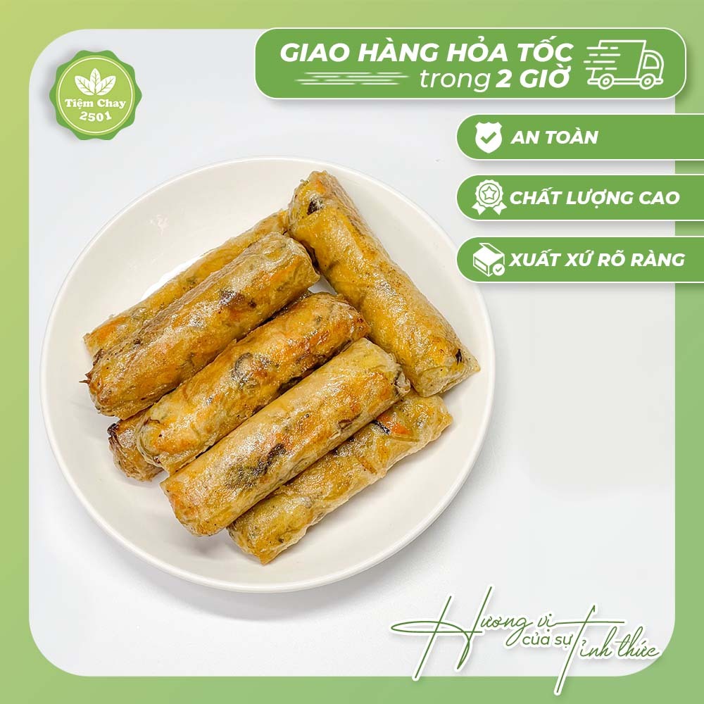 [HỎA TỐC 2H HÀ NỘI] Nem chay Hà Nội 500g (12 cái) | Thực phẩm chay cao cấp | Tiệm Chay 2501