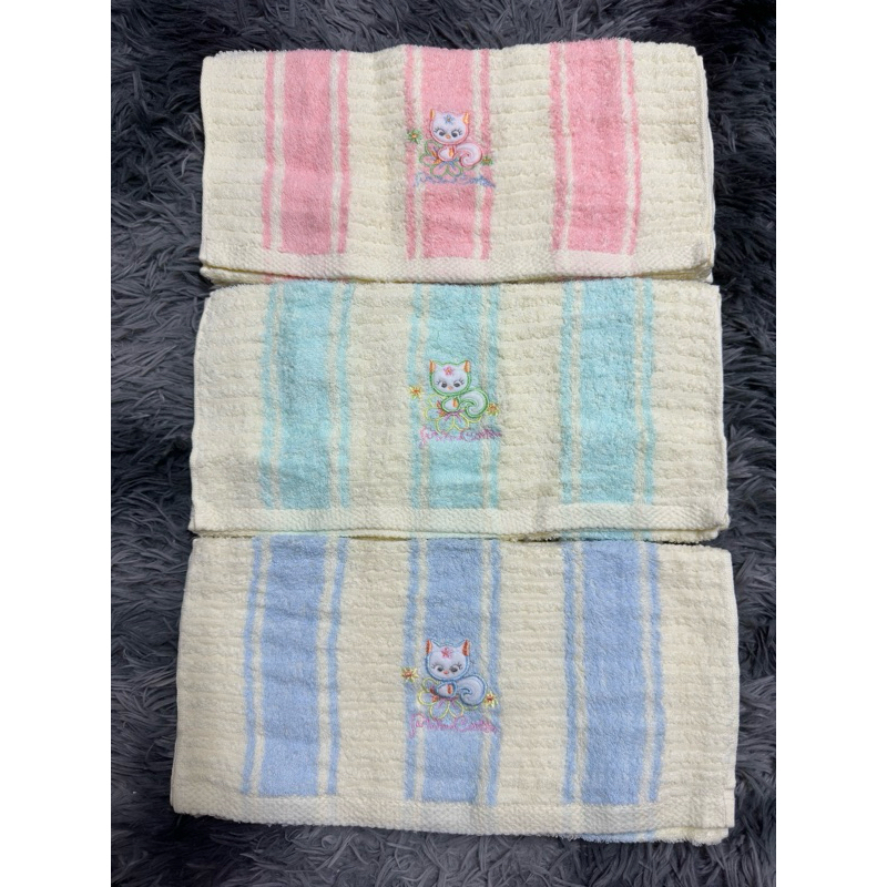 Set 5 Khăn Tắm Thỏ Daisy Thái Lan 38*76 Màu và Sọc .