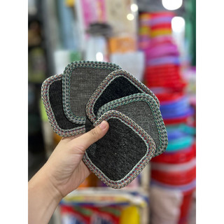 Miếng lót ly vải nỉ thổ cẩm thấm hút