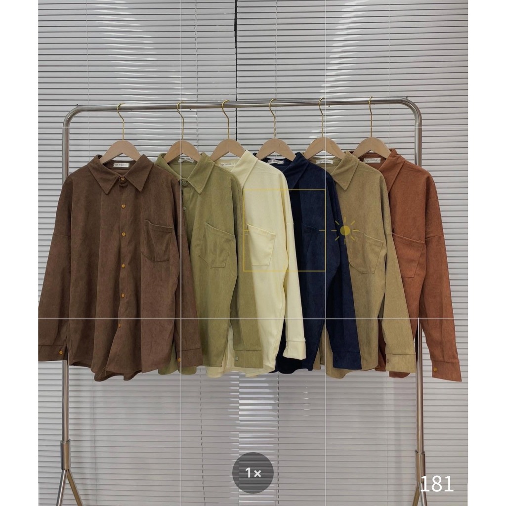 Áo somi tăm nhung form rộng - Retrostyle.vn - Sominhungtam181_P0K19