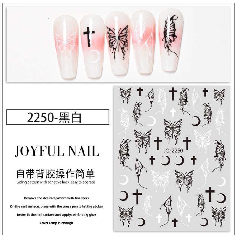 Sticker dán móng, sticker nail, miếng dán móng tay 3D nail sticker