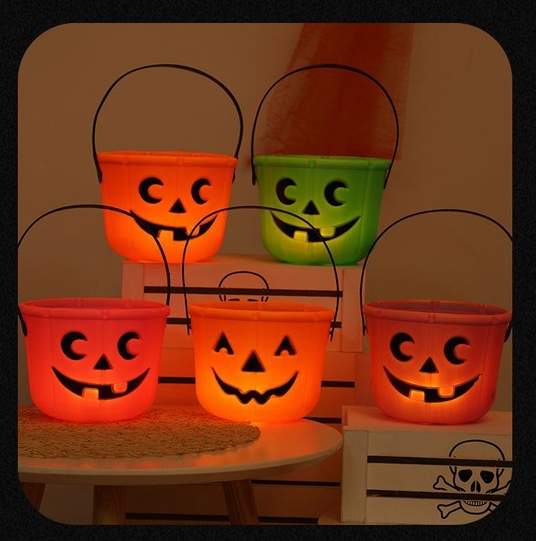 Xô Đựng Kẹo Bí Ngô Trang Trí Halloween