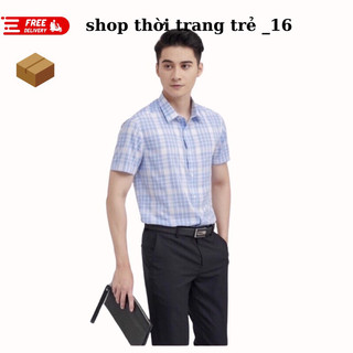 Áo sơ mi ngắn tay nam aristino ass031s1