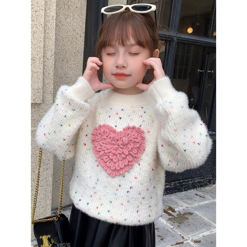 Áo len lông sắc màu size đại cồ cho bé gái