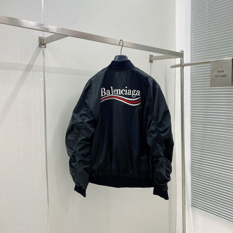 Áo bomber - Balenciaga - BLCG màu black Basic logo Jackets