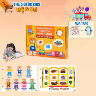 Học liệu bóc dán Montessori cho bé, học liệu busy book bóc dán thông minh 17 chủ đề, Sách bóc dán tiếng Anh