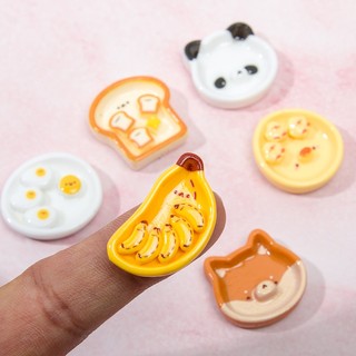 Mô hình đĩa thức ăn chuối trứng gà trang trí nhà búp bê