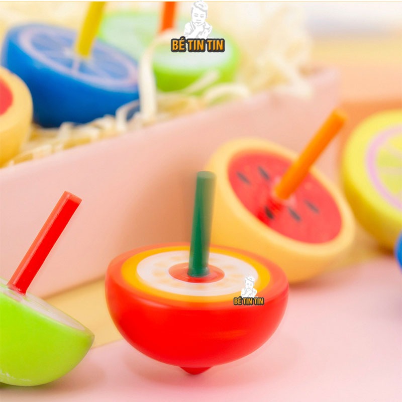 Con quay hình trái cây bằng gỗ nhiều màu sắc cực dễ thương cho bé