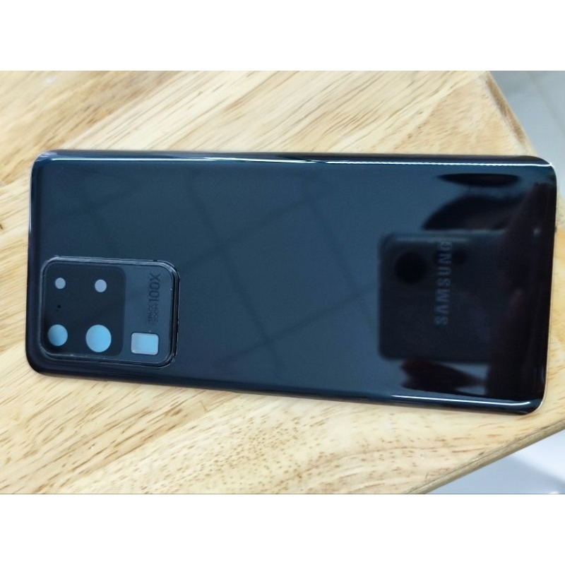 Nắp lưng zin S20 Ultra màu đen kèm kính cam sau