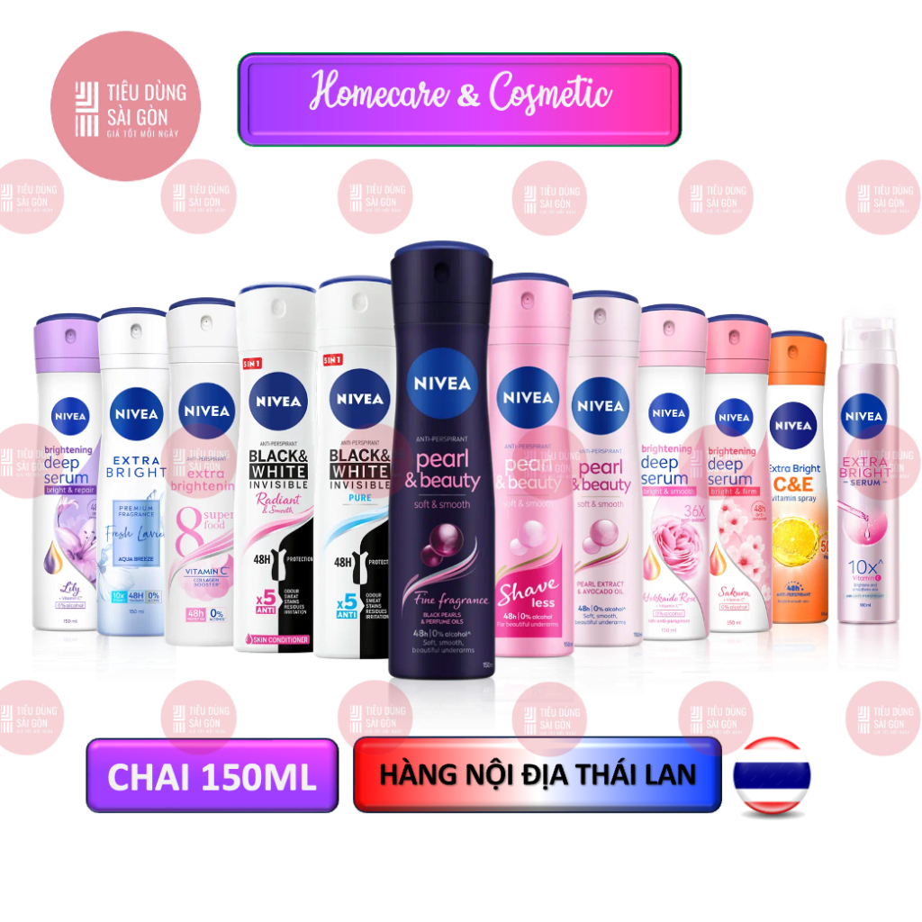 Xịt Ngăn Mùi NIVEA dành cho Nữ, chai 150ml