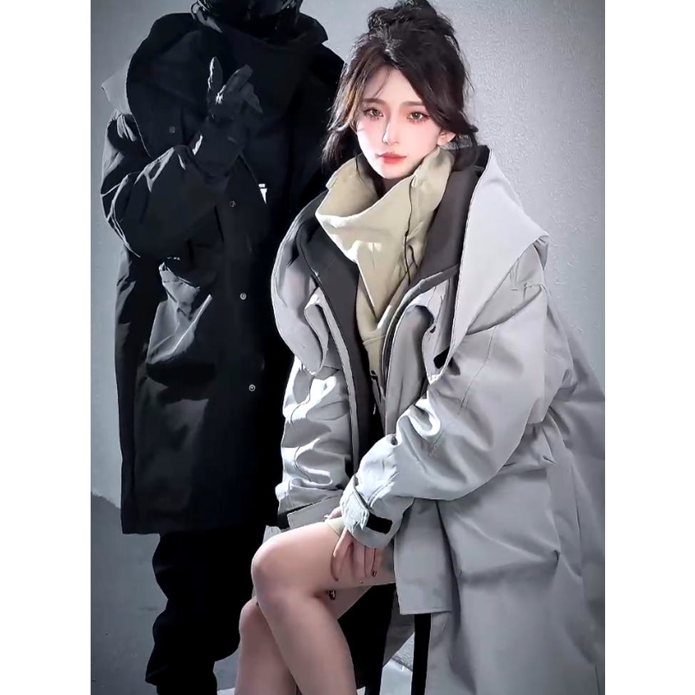 Áo khoác gió form dài Layer Hoodie 2023