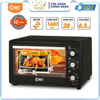 Lò nướng điện đa năng 28l comet cm6518 - hàng chính hãng bảo hành 12 tháng