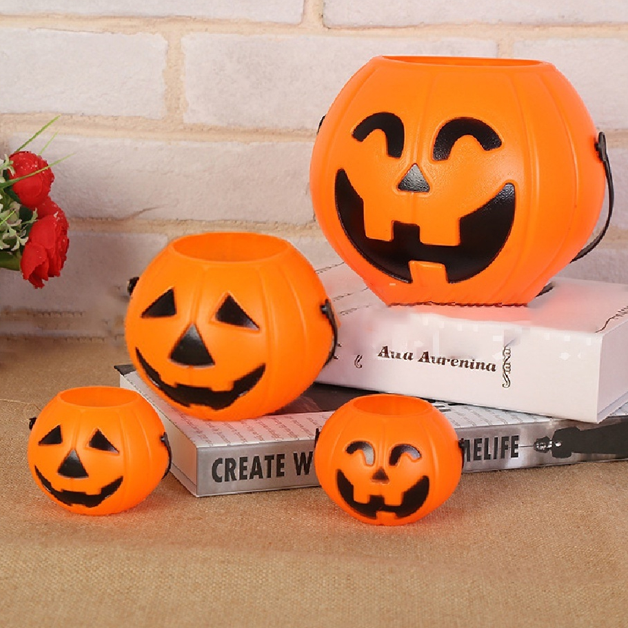 Xô Đựng Kẹo Bí Ngô Trang Trí Halloween