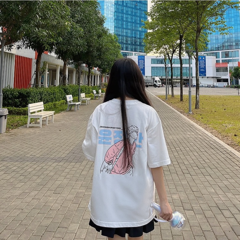 JEONGHAN TEE - Áo thun SEVENTEEN unisex oversize 2 màu đen/trắng