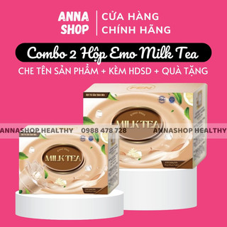 Combo 2 hộp giảm cân emoslim hương trà sữa/ freeship + kèm quà