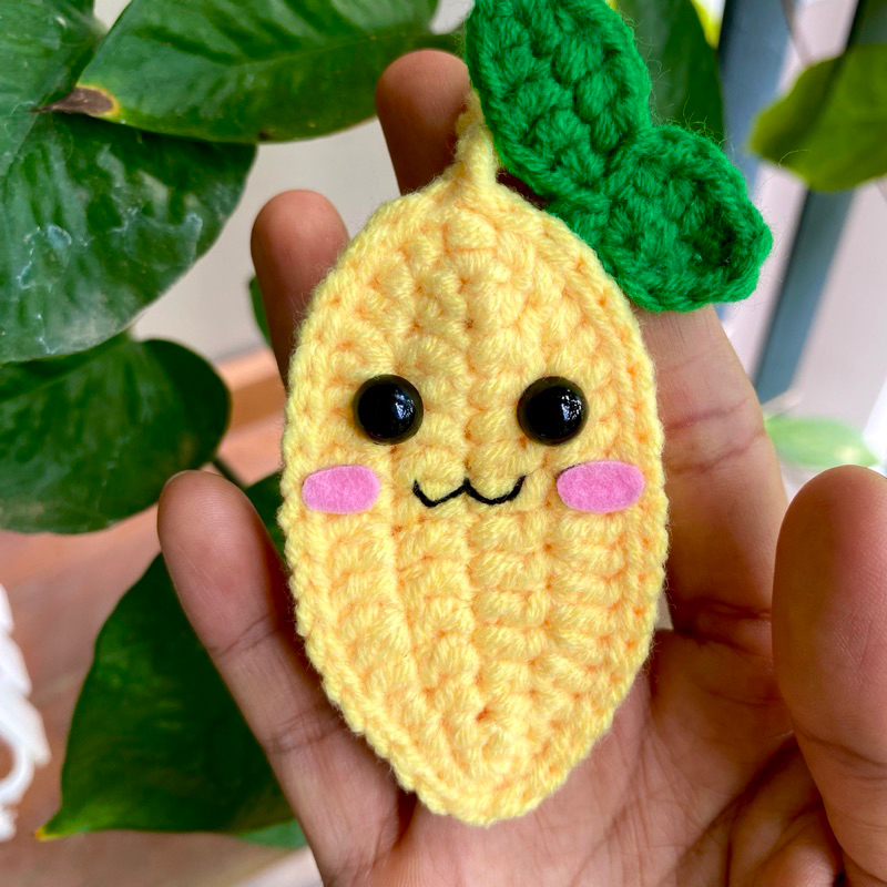 Túi đựng tỏi cho bé bằng len handmade hình hạt thóc