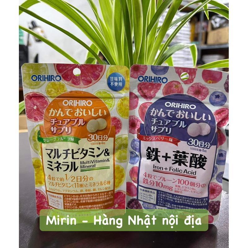 Kẹo ngậm Orihiro Nhật Bản kẹo bổ sung vitamin và khoáng chất cần thiết