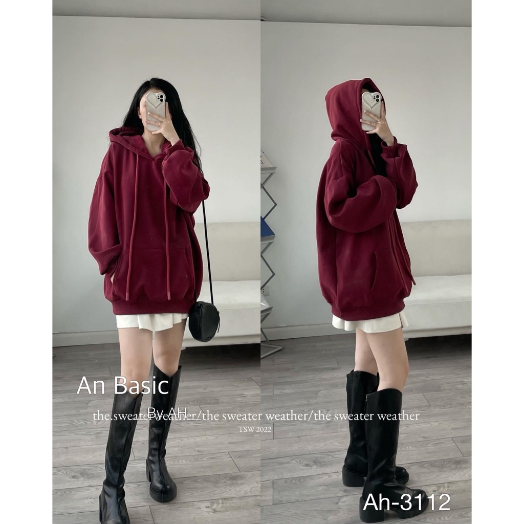 Áo hoodie nỉ bông trơn 8 màu - Retrostyle.vn - Aohoodie3112_P13K4