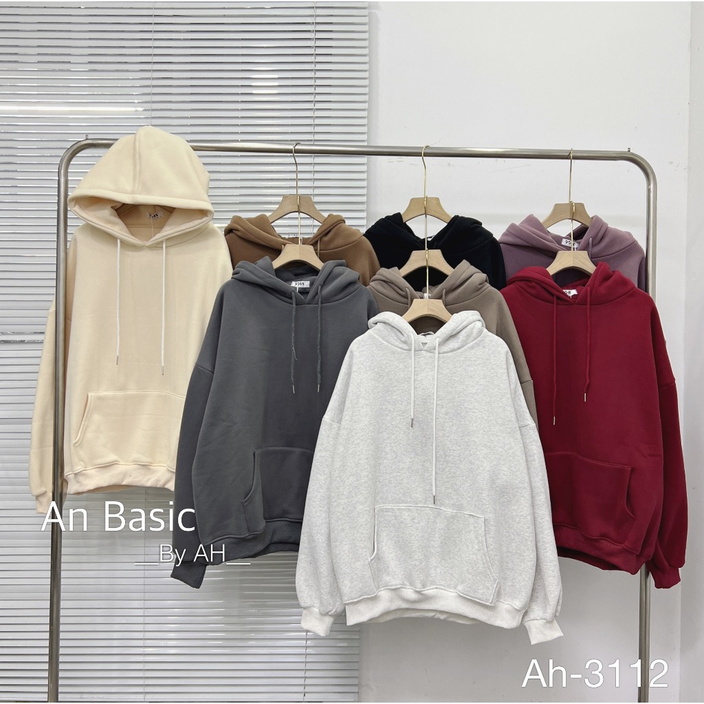 Áo hoodie nỉ bông trơn 8 màu - Retrostyle.vn - Aohoodie3112_P13K4