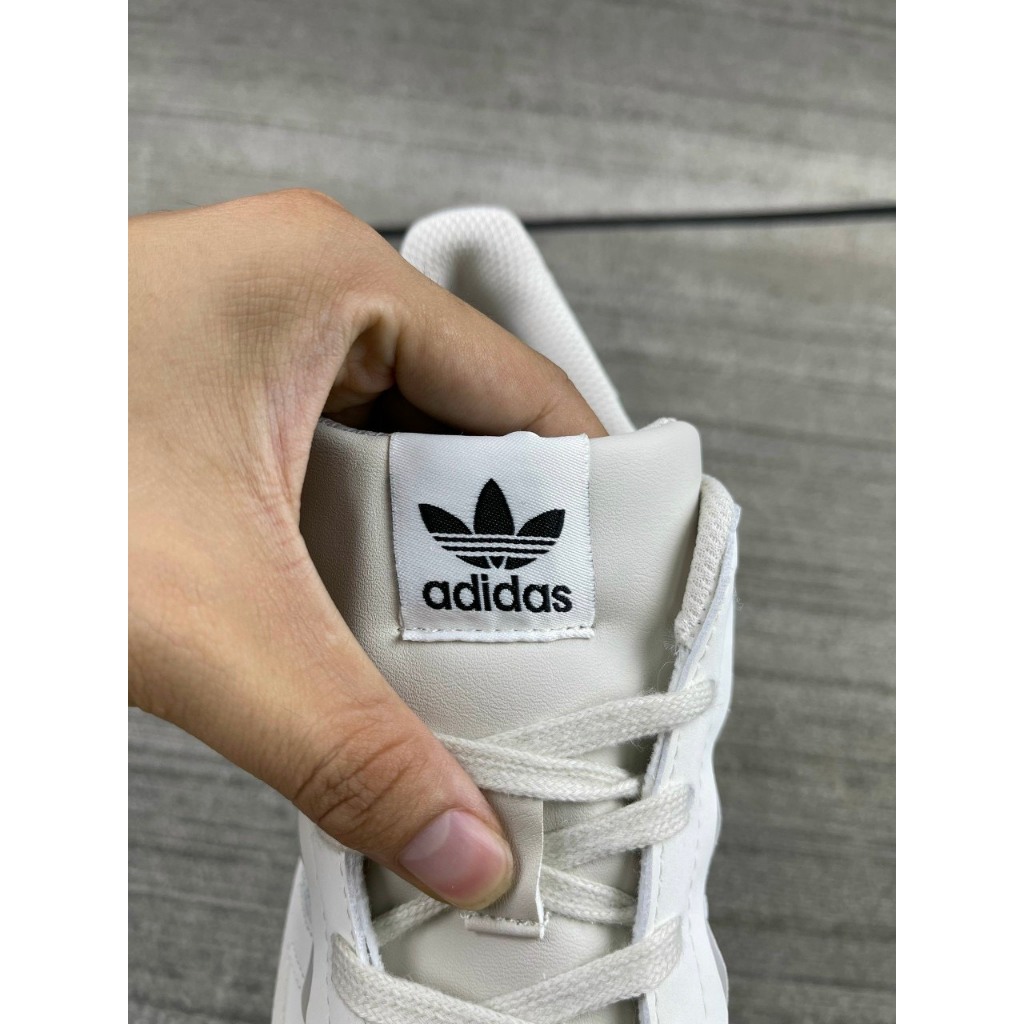 Giày thể thao nữ adidas mũi sò .giày adidas sò trắng kem ful hộp ful box-giay360