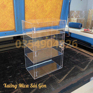 Tủ đựng mỹ phẩm mica - size 36x22x54cm, 4 tầng