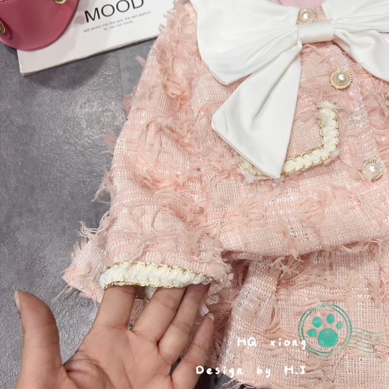 Set váy dạ nơ xinh xắn cho bé yêu