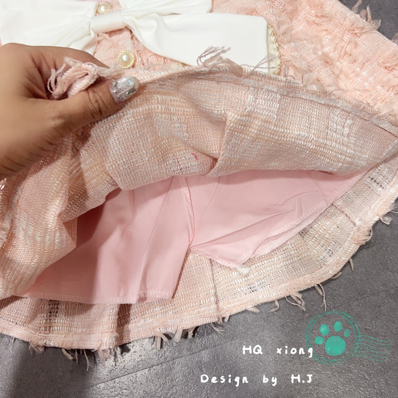 Set váy dạ nơ xinh xắn cho bé yêu