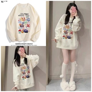 Áo nỉ sticker, áo thun sweater chất nỉ ngoại in hình cute hàng loại 1