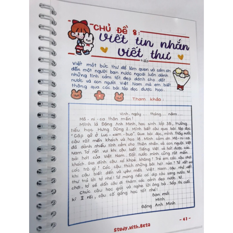 Sổ lò xo takenote Tập Làm Văn lớp 2-3 các bài văn mẫu