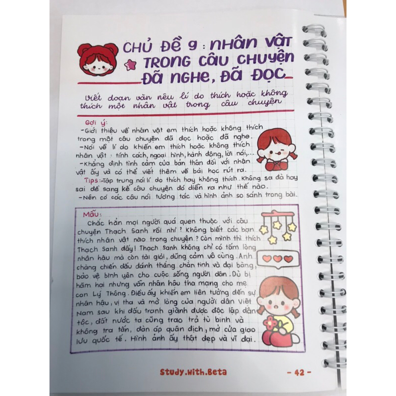 Sổ lò xo takenote Tập Làm Văn lớp 2-3 các bài văn mẫu