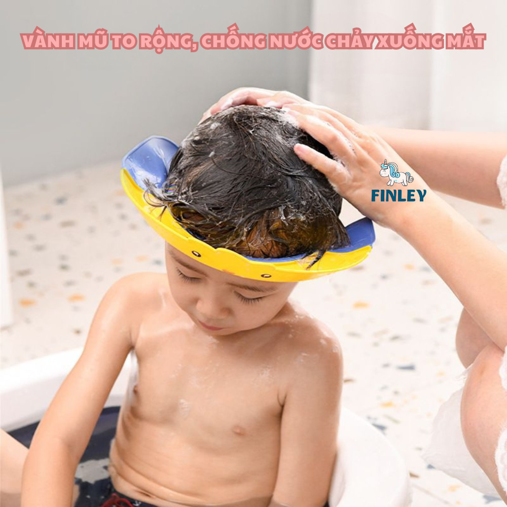 Mũ gội đầu mũ tắm cho bé hình cá voi siêu đáng yêu