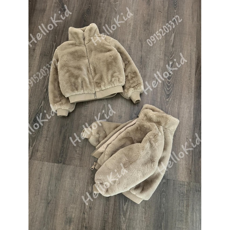 Áo khoác lông thỏ zxr bé gái