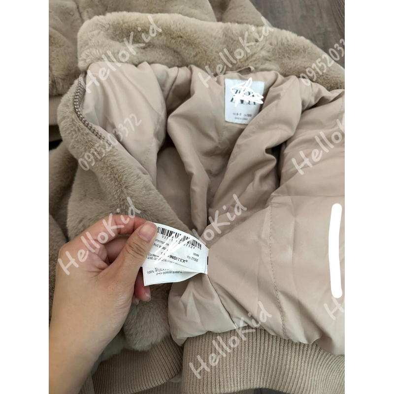 Áo khoác lông thỏ zxr bé gái