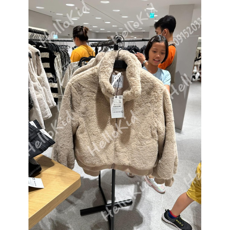 Áo khoác lông thỏ zxr bé gái