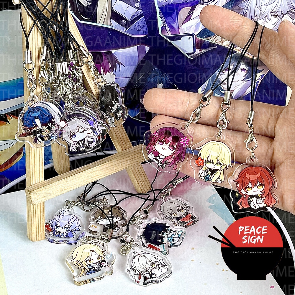 Dây treo điện thoại Honkai Star Rail ver CẢM XÚC in hình game anime chibi móc mica acrylic quà tặng xinh xắn