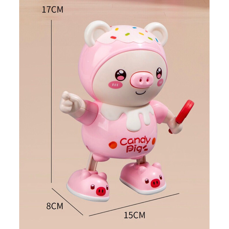 Đồ chơi Thỏ con chạy pin phát đèn, hát nhạc và nhảy, Thỏ cầm Hoa và Quà