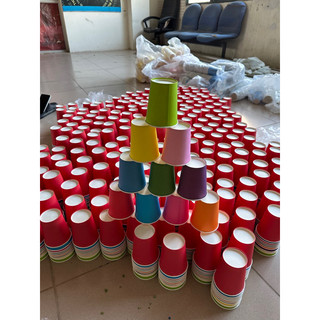 Sét 10 cốc giấy đa màu