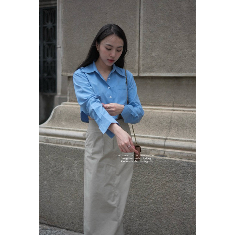 𝐂𝐚𝐫𝐭𝐞 𝐒𝐡𝐢𝐫𝐭𝐬 - Sơ Mi Dáng Ngắn Cotton