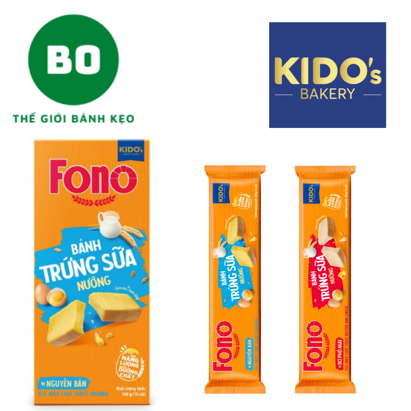 Bánh Trứng Sữa Nướng FONO Kido's Vị Nguyên Bản - Vị Bơ Phô Mai
