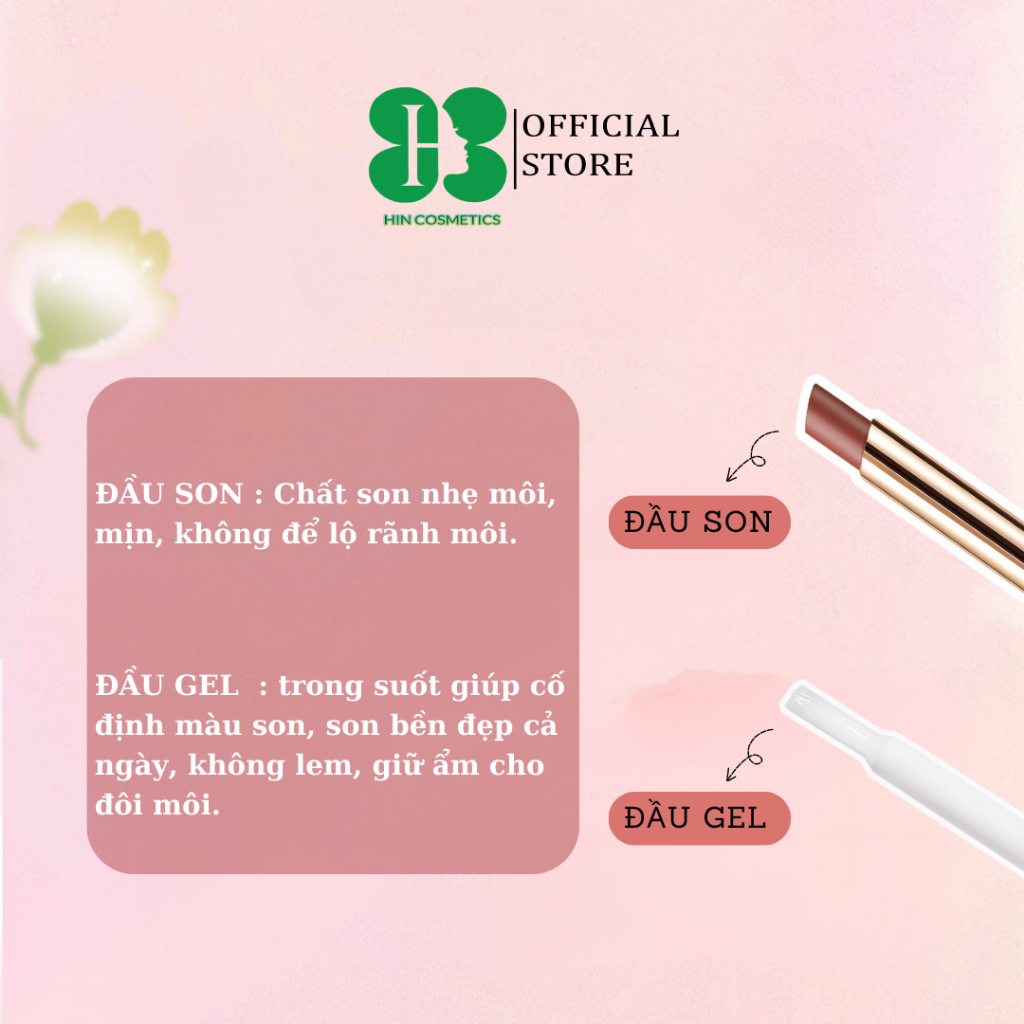 NOVO Son thỏi mịn lỳ, lên màu chuẩn. Kèm đầu gel khóa màu son, bền màu cả ngày