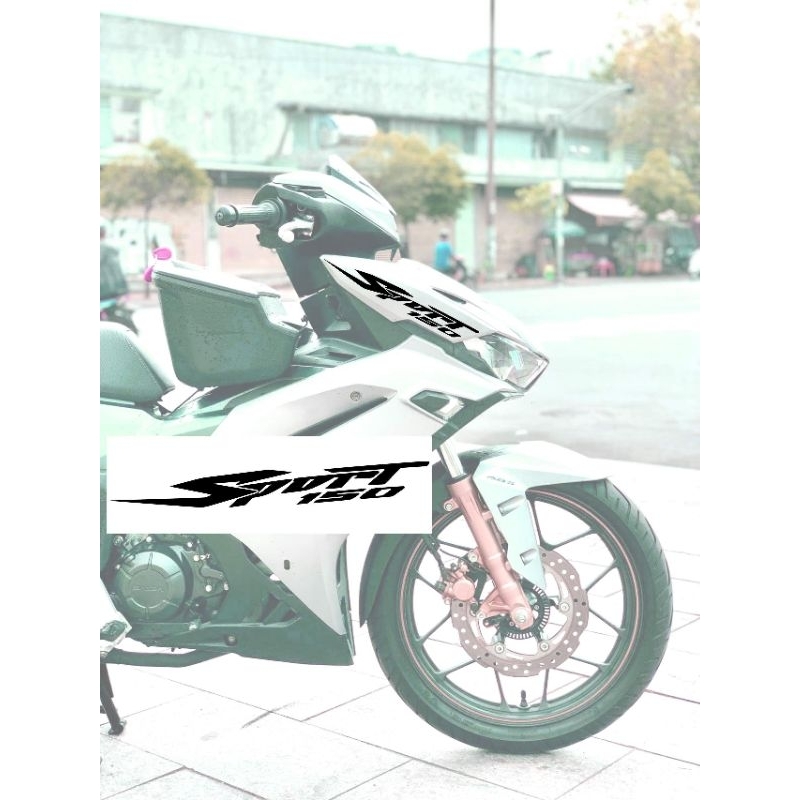 2 chiếc tem Sport 150 tem định hình không viền dán xe máy