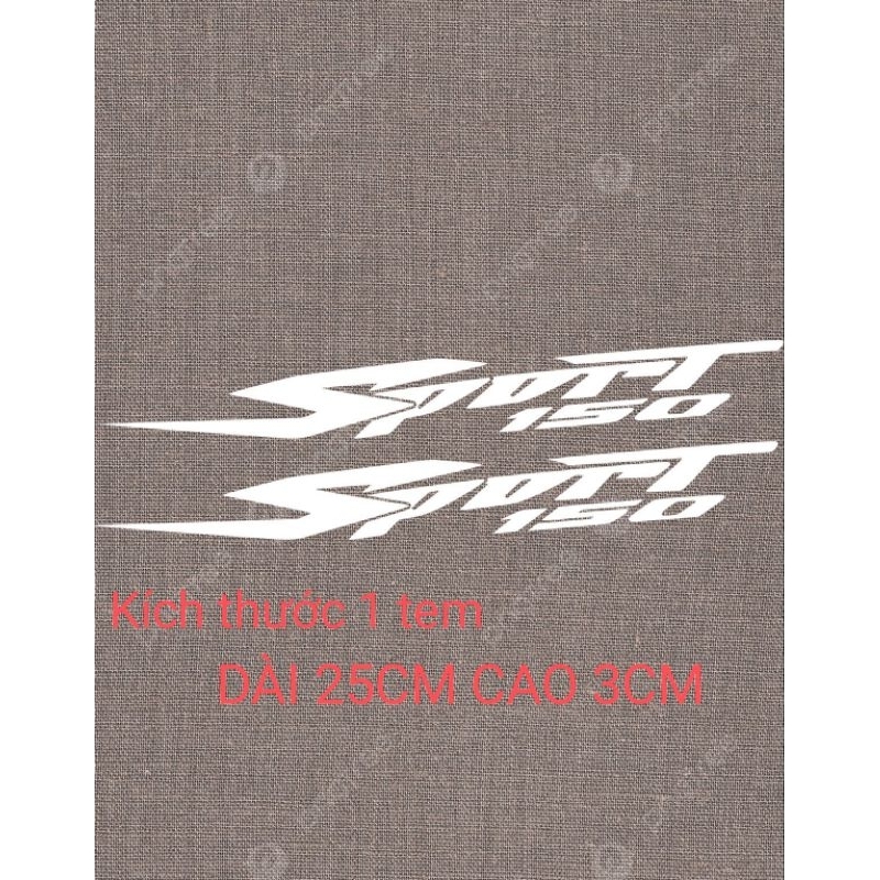 2 chiếc tem Sport 150 tem định hình không viền dán xe máy